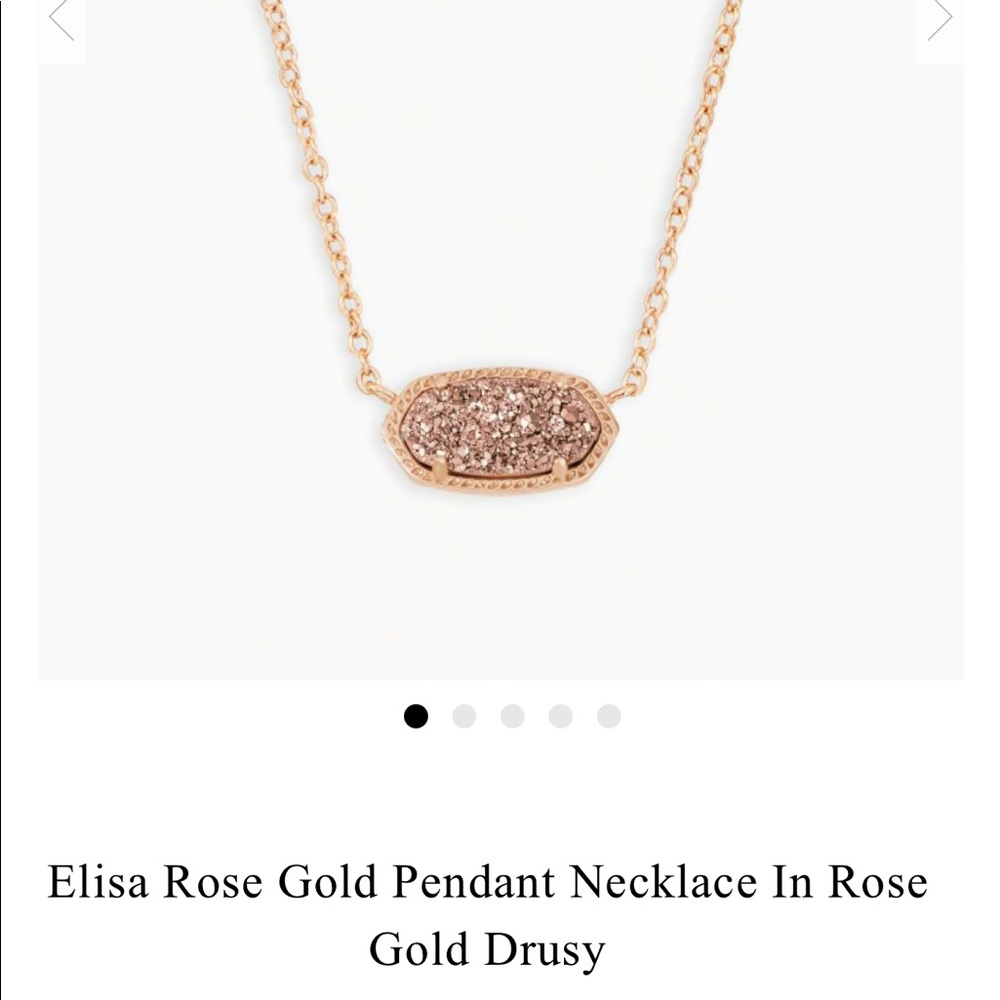 Kendra Scott Elisa rose gold pendant necklace
